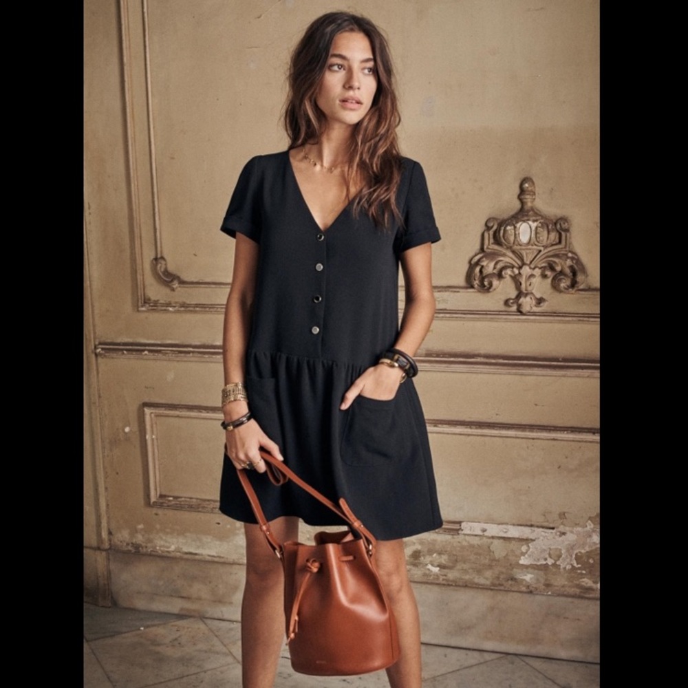 🆕 Sézane Lena Dress Sz 38 - Picture 7 of 8
